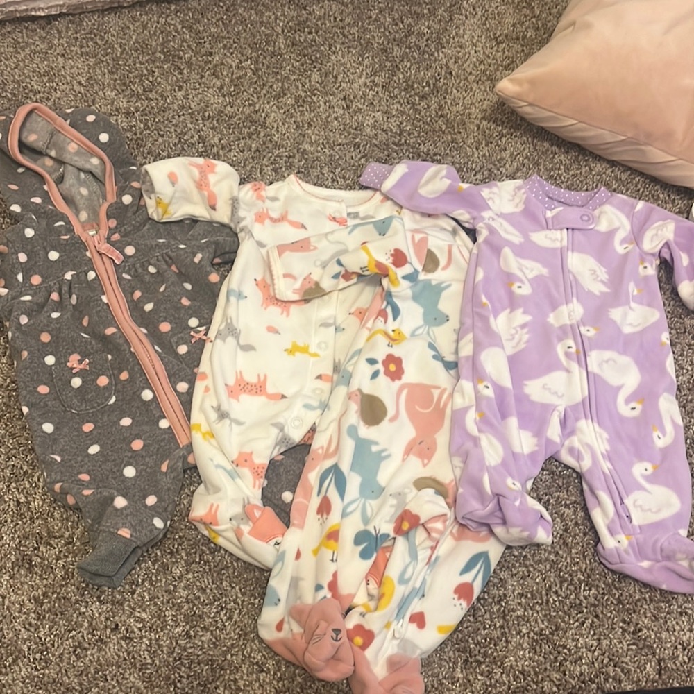 Carters newborn fleece pajamas